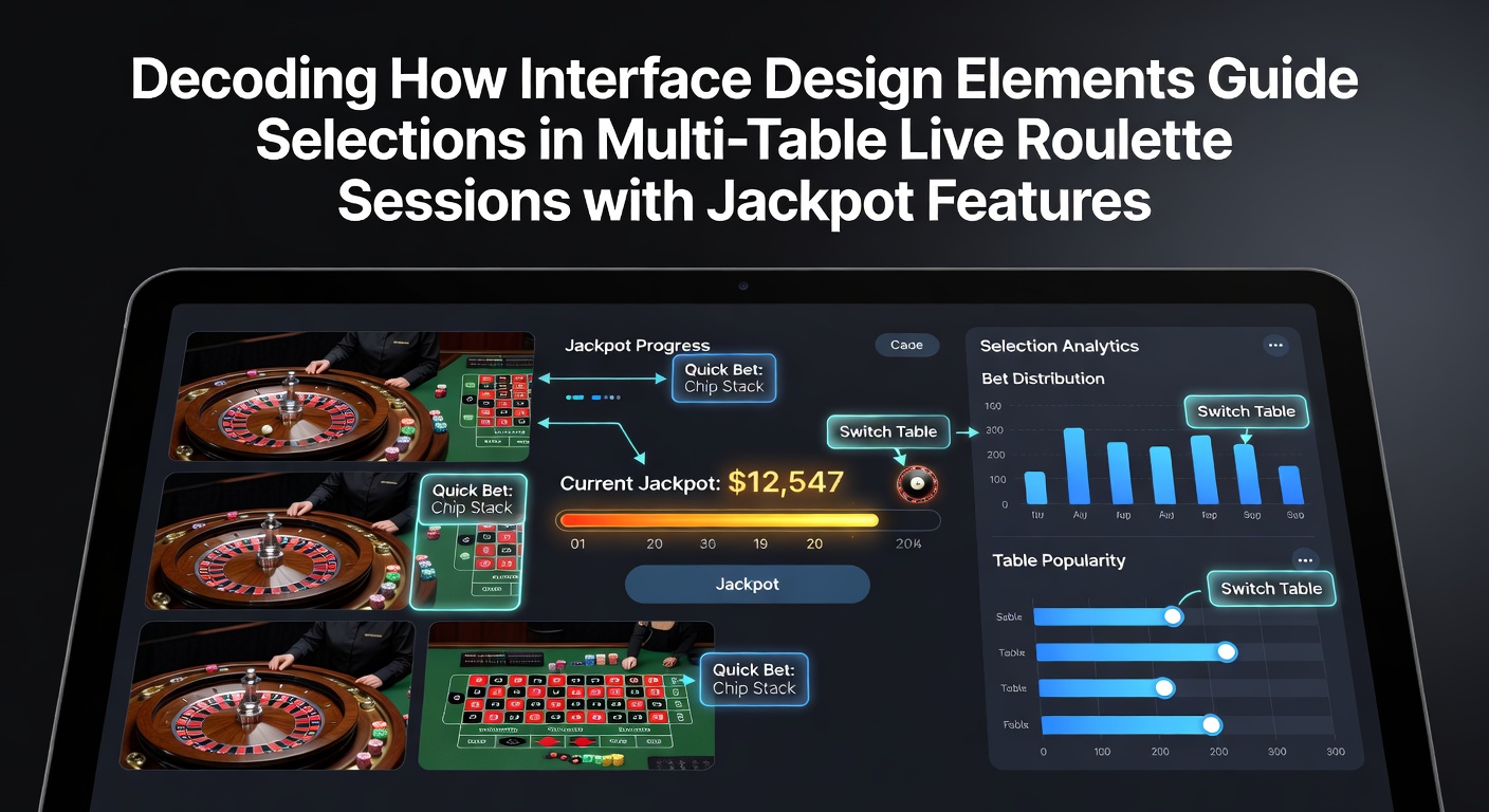 Interface layout showing multiple live roulette tables with jackpot progress bars and quick-select buttons on a digital platform