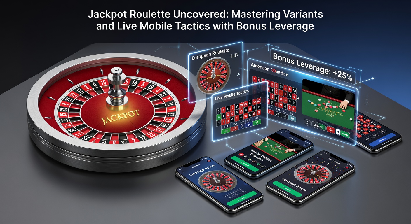 Vibrant jackpot roulette wheel with glowing progressive prize meter and mobile screen overlay showing live dealer action