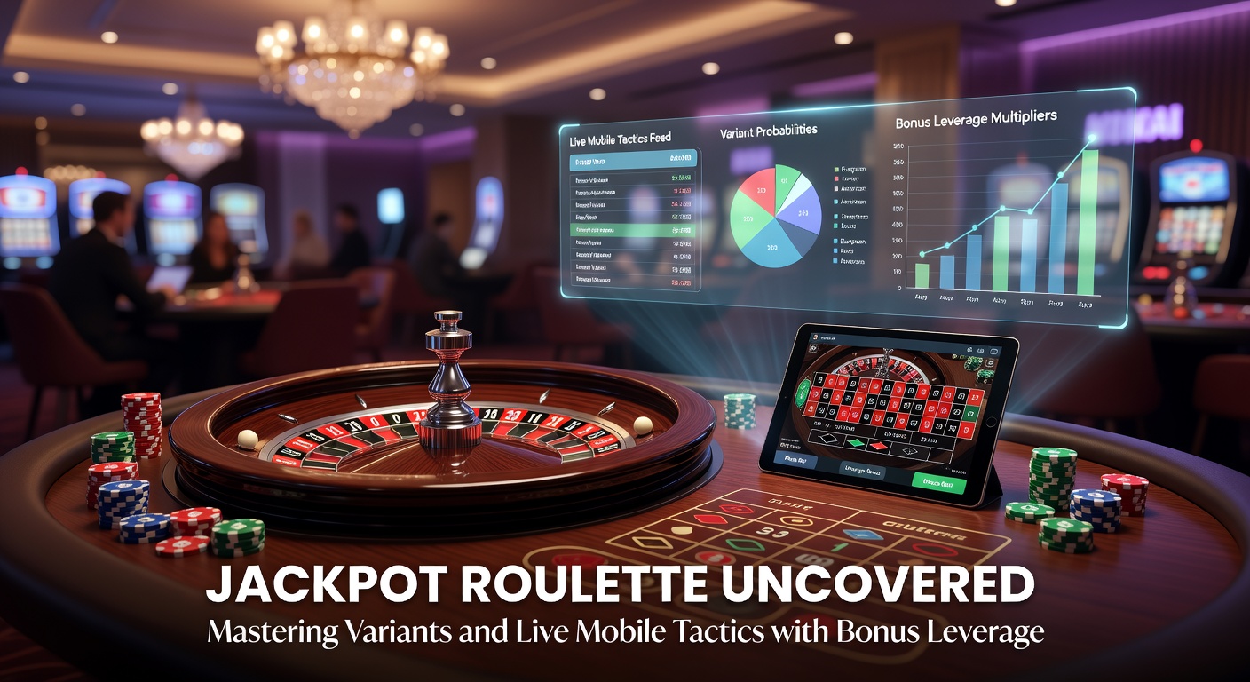 Mobile phone displaying live jackpot roulette table with dealer interacting, bonus icons, and rising progressive counter