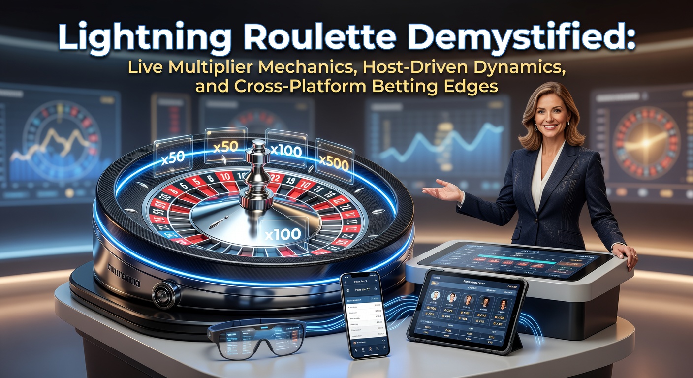 Live Lightning Roulette table with glowing multiplier numbers and enthusiastic host in action