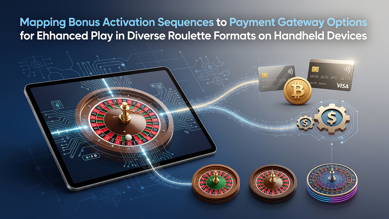 Diagram showing bonus activation sequences linked to payment gateway options for mobile roulette play