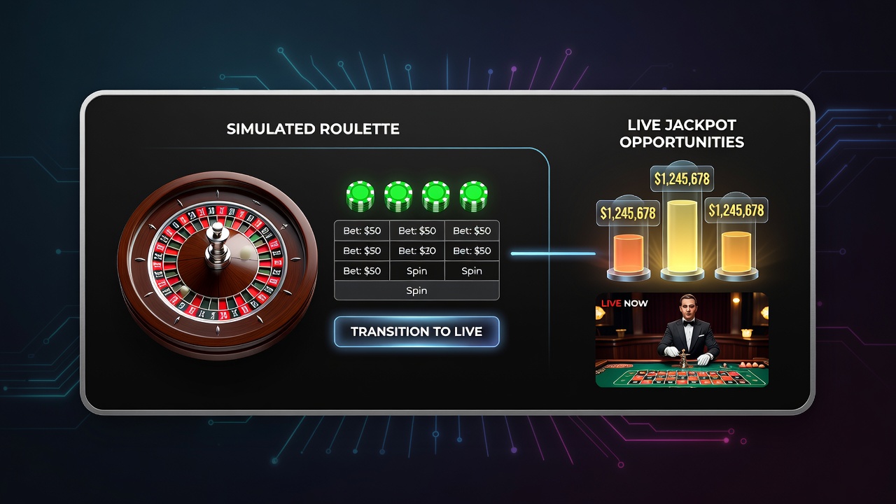 Close-up of funding channel selection menu integrated into roulette platform transition screen