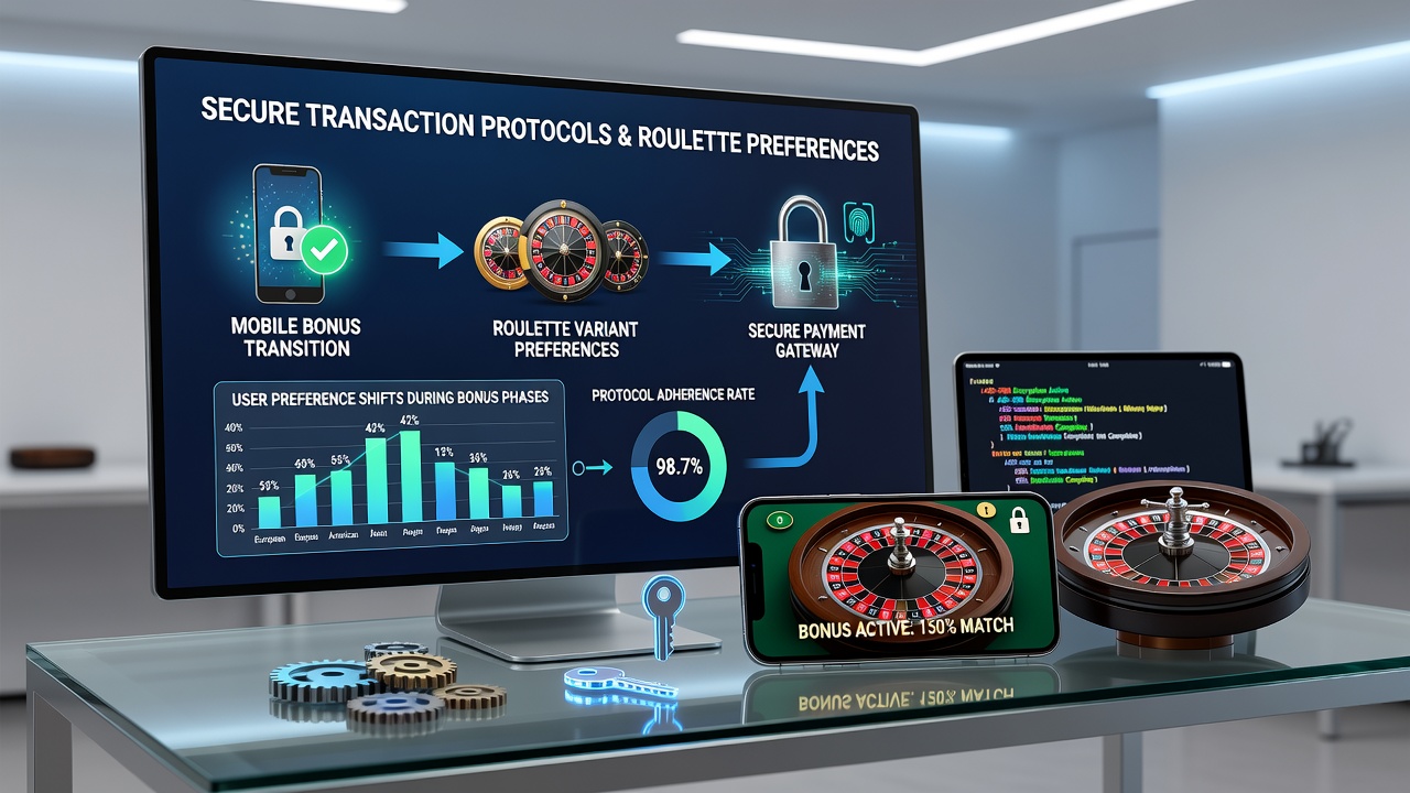 Secure transaction flow diagram illustrating protocol layers in mobile roulette bonus redemptions